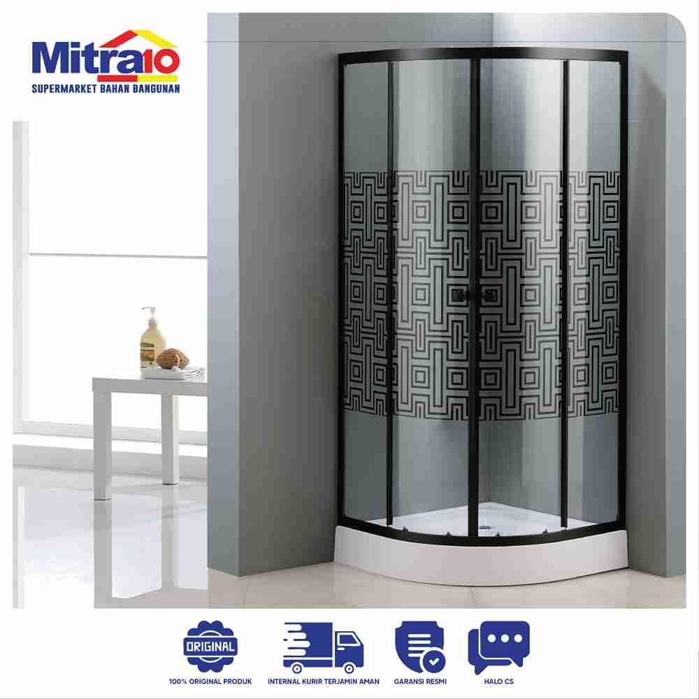 Shower Room Aluminium 6 mm Ceramax ZGL-602 90×90 × 195 cm Black visual 2