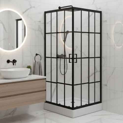 Shower Room Aluminium 6 mm Ceramax ZGL-603 90×90 × 195 cm BK visual 2