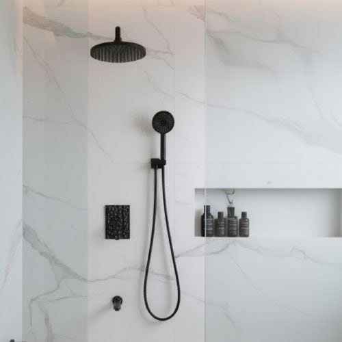 Shower Set Ceramax JL-52111CP Concealed 3 Fungsi Matt Black visual 2