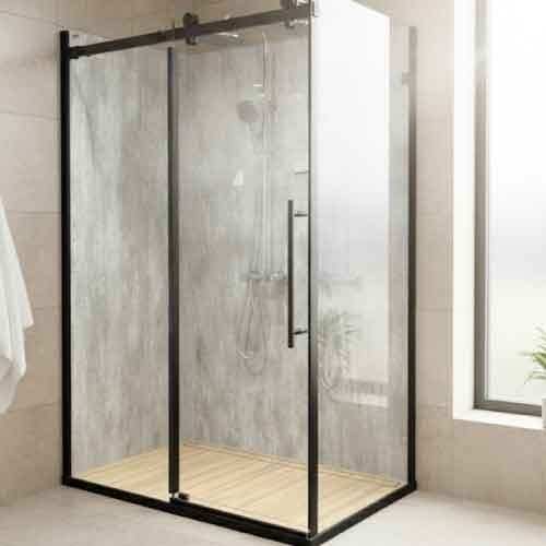Sliding Shower Screen Ceramax A9181 Black visual 2