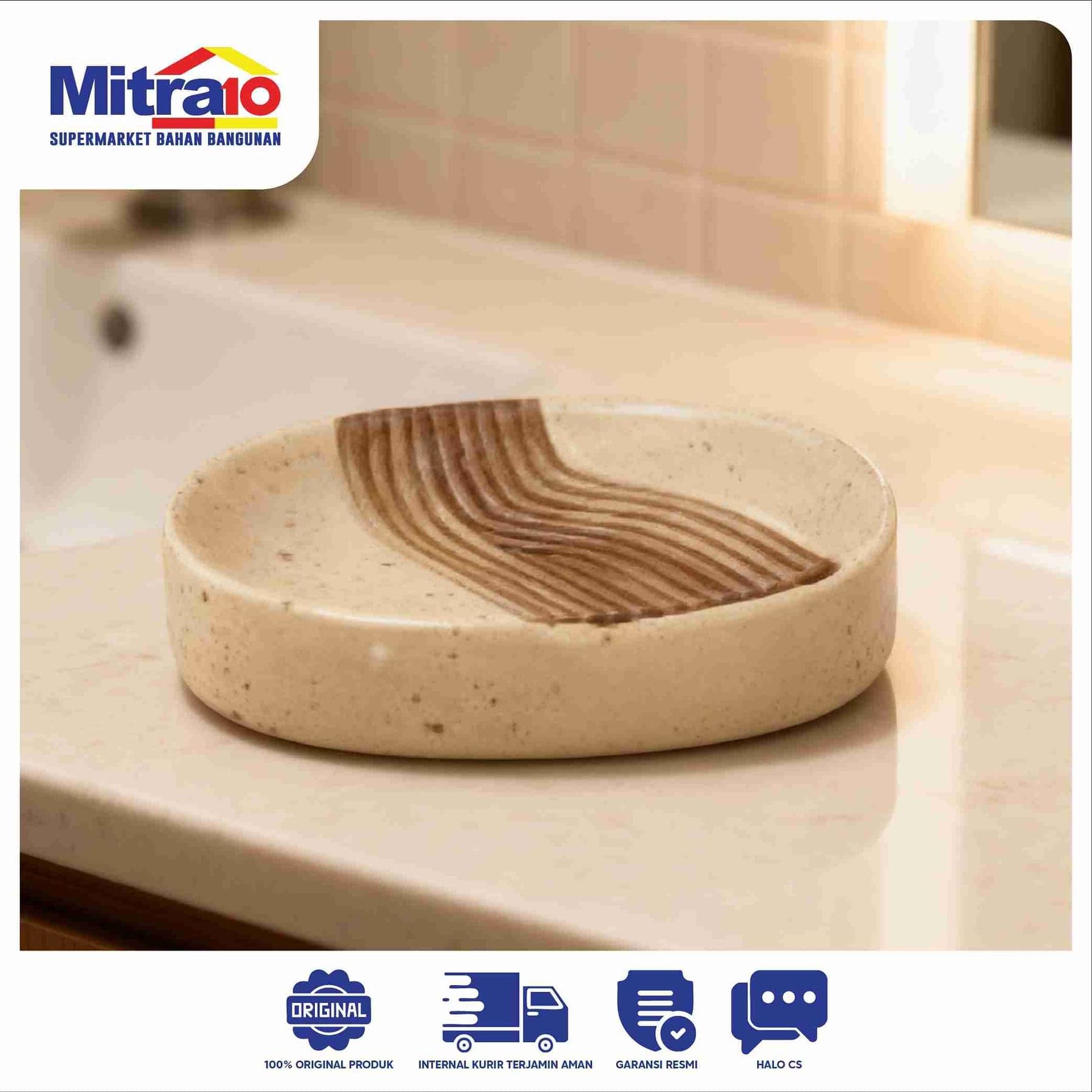 Tempat Sabun Ceramax HEZE JY240164-D Brown visual 2