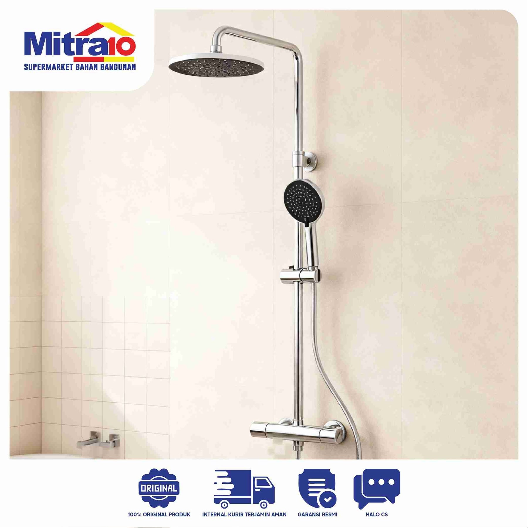 Thermo Shower Column Ceramax GIRA 679003PW6C Chrome visual 2