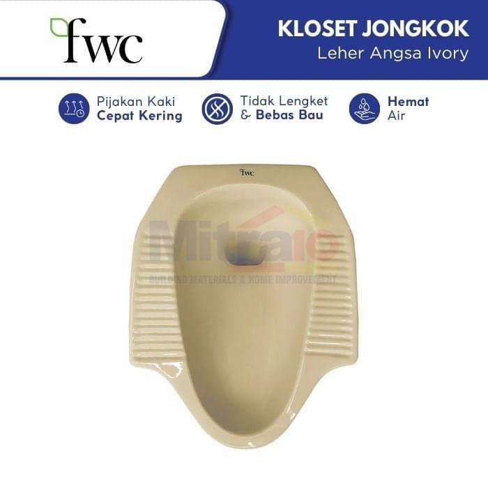 FWC Kloset Jongkok Leher Angsa Putih Ivory visual 2