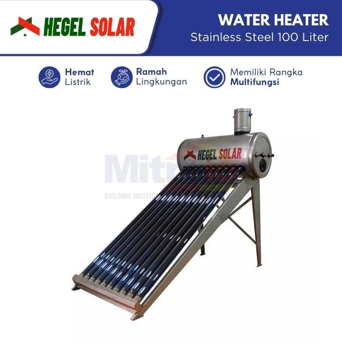 Hegel Water Heater Solar Tenaga Surya 100 L visual 2