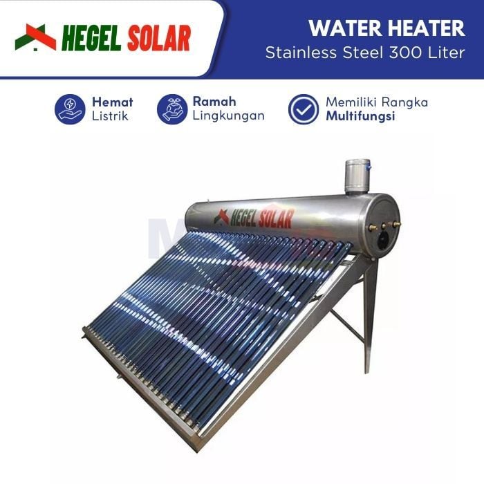 Hegel Water Heater Solar Tenaga Surya 300 L visual 2