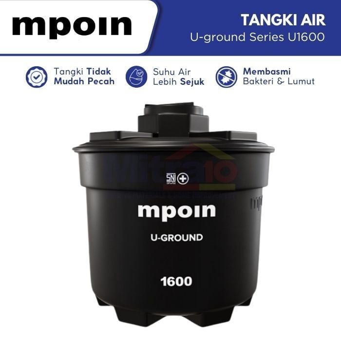 Mpoin Tangki Air U-ground Series U1600 1600 L Hitam visual 2