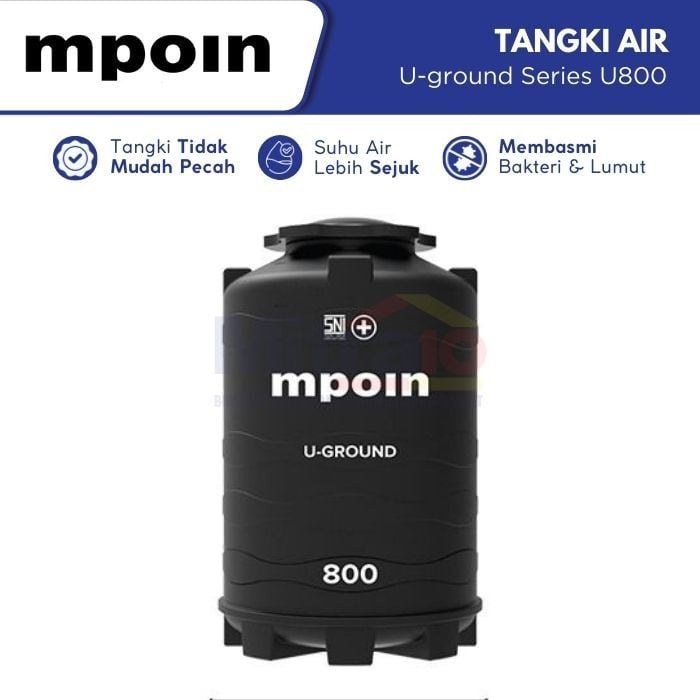 Mpoin Tangki Air U-ground Series U800 700 L Hitam visual 2