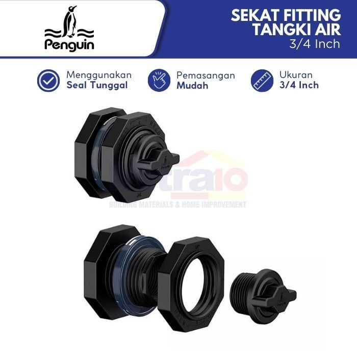 Penguin Sekat Fitting Tangki Air 3/4 Inch visual 2