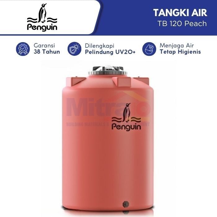 Penguin Tangki Air TB 120 1200 L Peach Plastik (Pre Order) visual 2