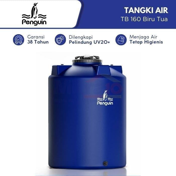 Penguin Tangki Air TB 160 1550 L Biru Tua Plastik (Pre Order) visual 2