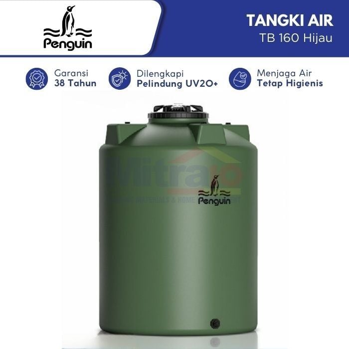 Penguin Tangki Air TB 160 1550 L Hijau Plastik (Pre Order) visual 2
