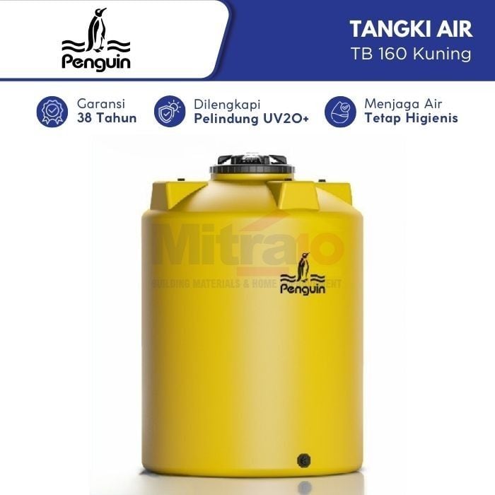 Penguin Tangki Air TB 160 1550 L Kuning Plastik (Pre Order) visual 2