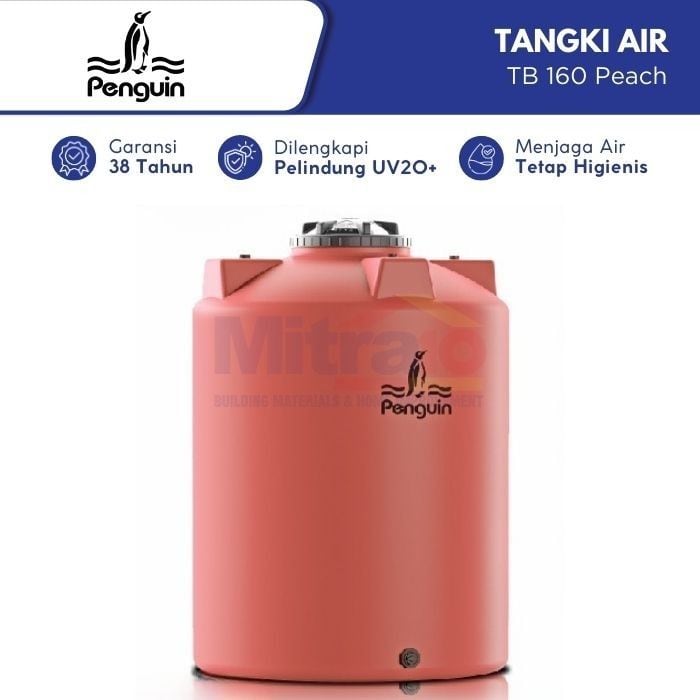 Penguin Tangki Air TB 160 1550 L Peach Plastik (Pre Order) visual 2