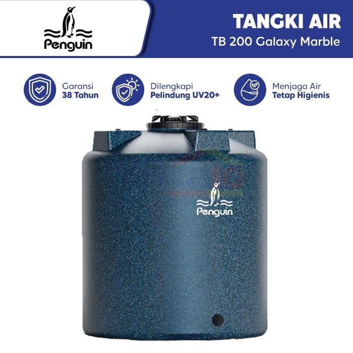 Penguin Tangki Air TB 200 2000 L Galaxy Marble Plastik (Pre Order) visual 2