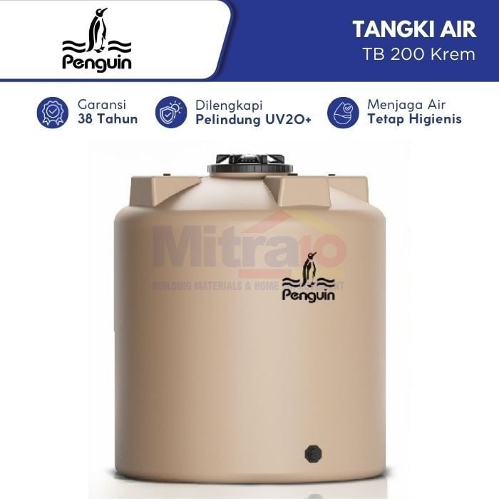 Penguin Tangki Air TB 200 2000 L Krem Plastik (Pre Order) visual 2