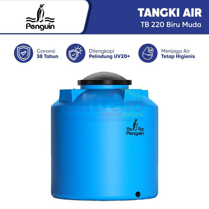 Penguin Tangki Air TB 220 2250 L Biru Muda visual 2