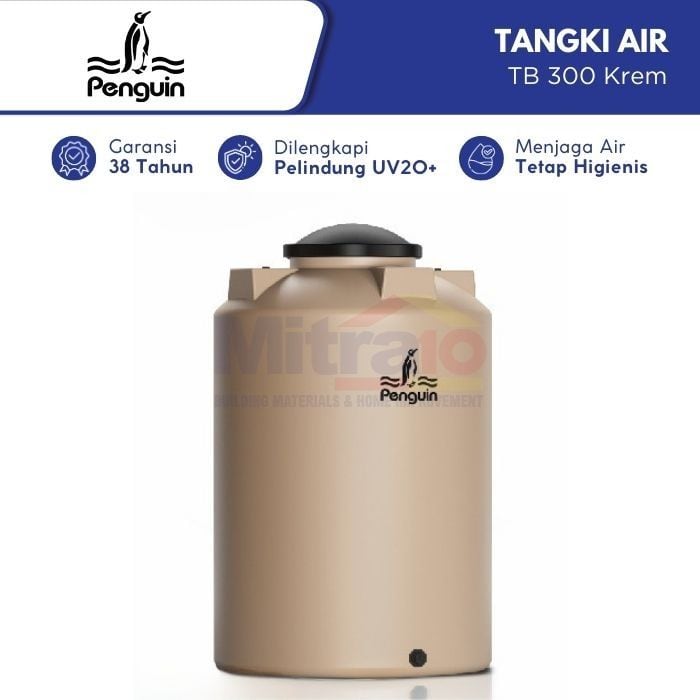 Penguin Tangki Air TB 300 3100 L Krem Plastik (Pre Order) visual 2