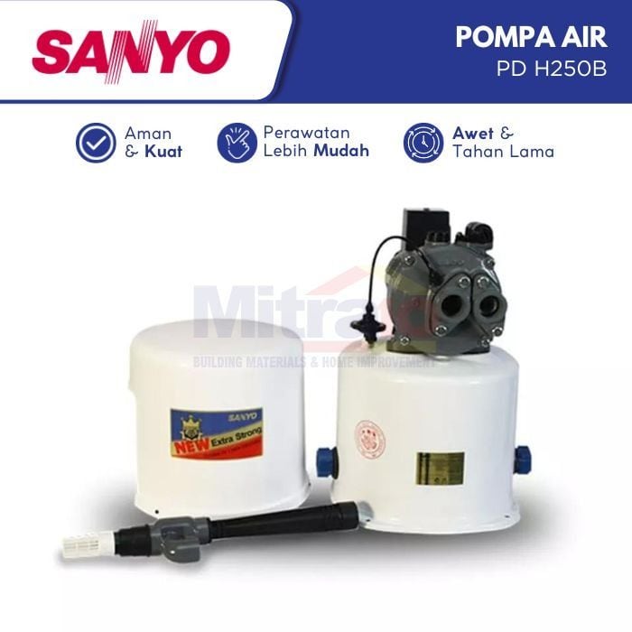 Sanyo Mesin Pompa Air Sumur Dalam PD H250B visual 2