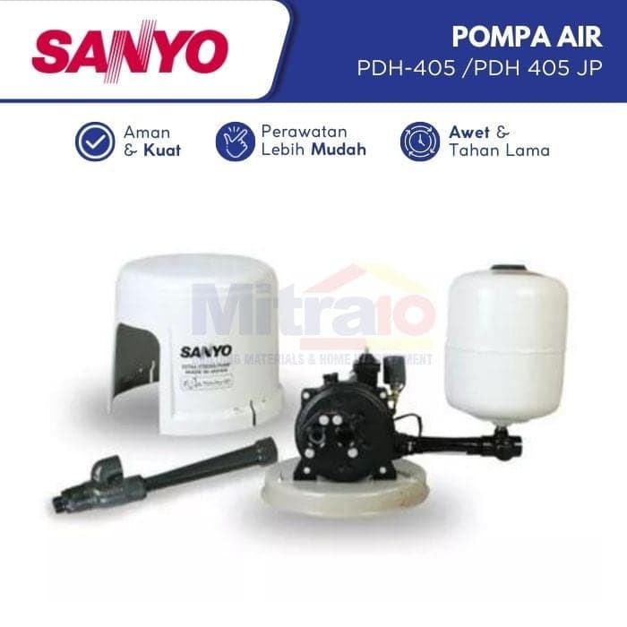 Sanyo Mesin Pompa Air Sumur Dalam PDH-405 /PDH 405 Putih visual 2