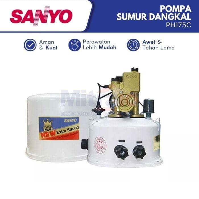 Sanyo Pompa Sumur Dangkal PH175C visual 2