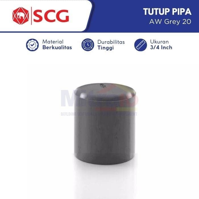 Scg Tutup Pipa Tanda Drat Aw Grey 20 3/4 Inch visual 2