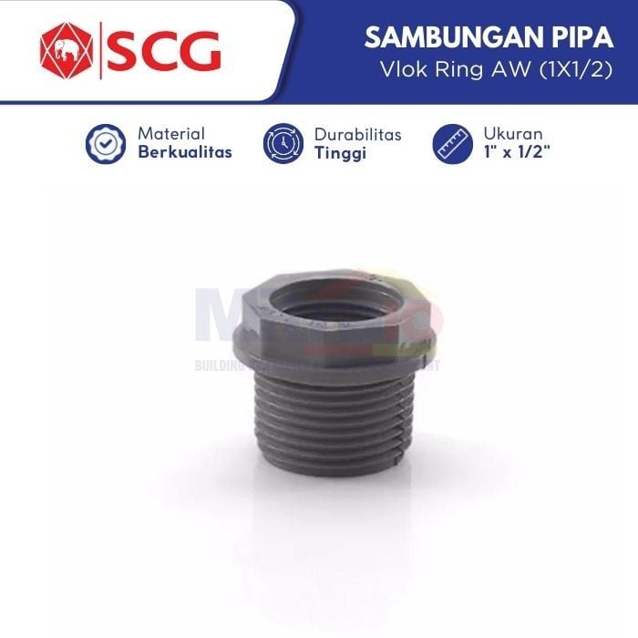 Scg Vlok Ring Sambungan Pipa Pvc Drat Dalam Aw (1X1/2) visual 2
