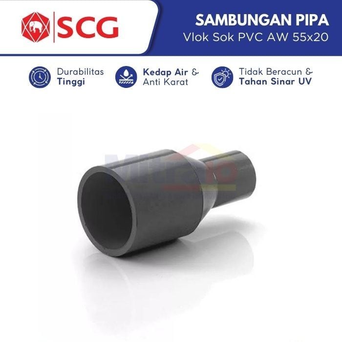 Scg Vlok Sok Sambungan Pipa Pvc Aw 55x20 - 2x3/4 Inch visual 2