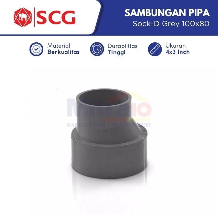 Scg Vlok Sok Sambungan Pipa Pvc SOCK-D Grey 100x80 (4x3) Inch visual 2