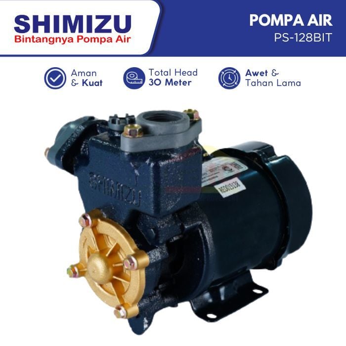 Shimizu Mesin Pompa Air Sumur Dangkal PS-128BIT visual 2