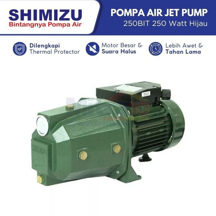 Shimizu Pompa Air Jet Pump 250BIT 250 W Hijau visual 2