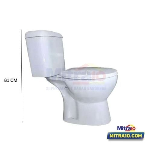 Kloset Duduk Dua Bagian TIDY 023A Putih visual 2