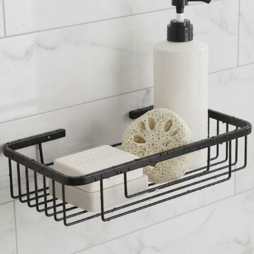 Rak Dinding Kamar Mandi TIDY XBT-690-1 Hitam, Single visual 2