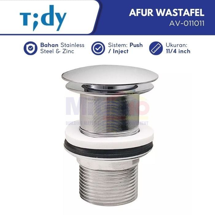 Tidy Afur Lubang Pembuangan Wastafel AV-011011 11/4 Inch visual 2