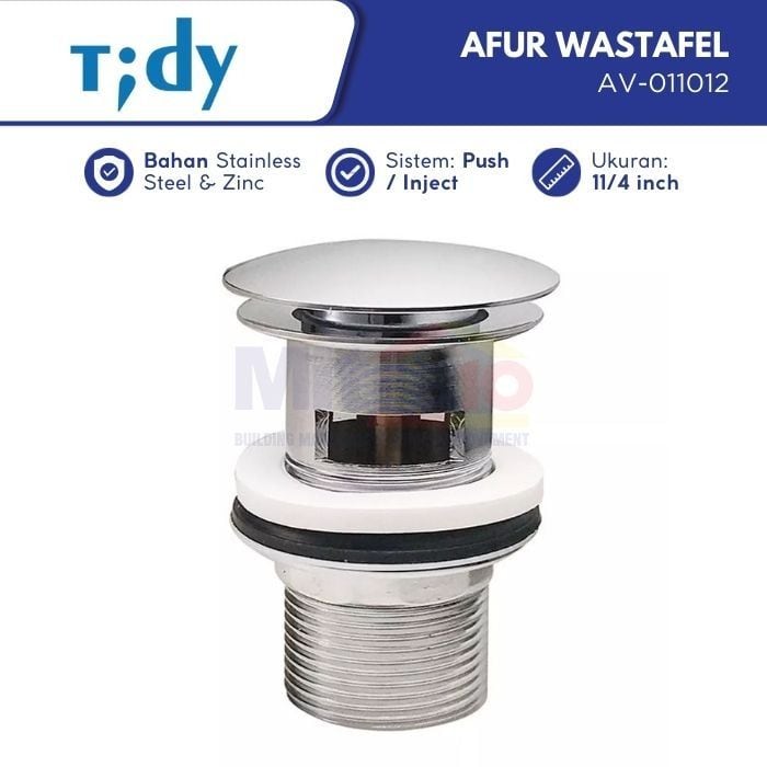 Tidy Afur Lubang Pembuangan Wastafel AV-011012 11/4 Inch visual 2
