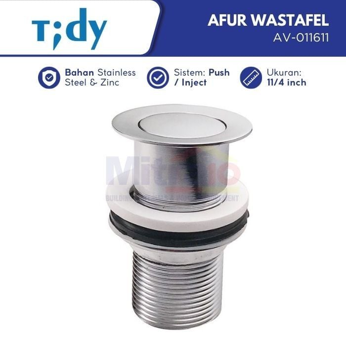 Tidy Afur Lubang Pembuangan Wastafel AV-011611 11/4 Inch visual 2