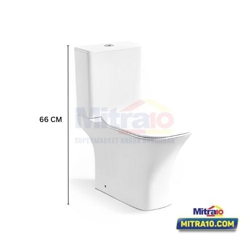 Tidy Closet Duduk Slim Dua Bagian 1215A 76cm X 38cm X 66cm Putih visual 2