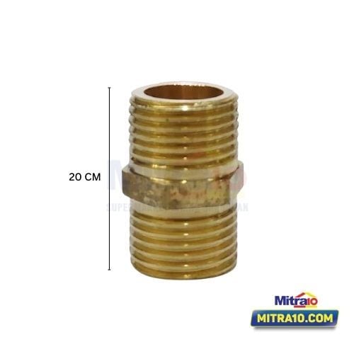 Tidy Double Nepel Kuningan PF-050611-1 1/2 Inch Kuning visual 2
