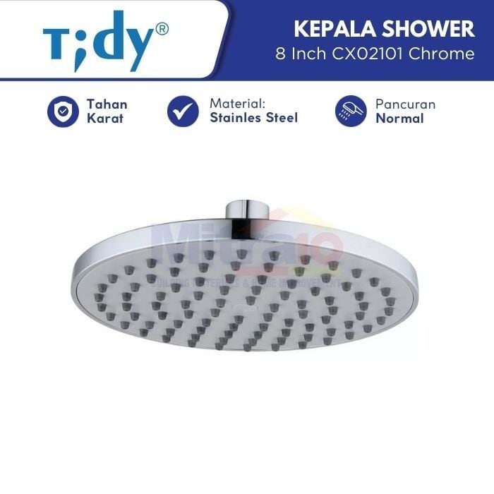 Tidy Head Shower Bundar Stainless CX02101 8 Inch visual 2