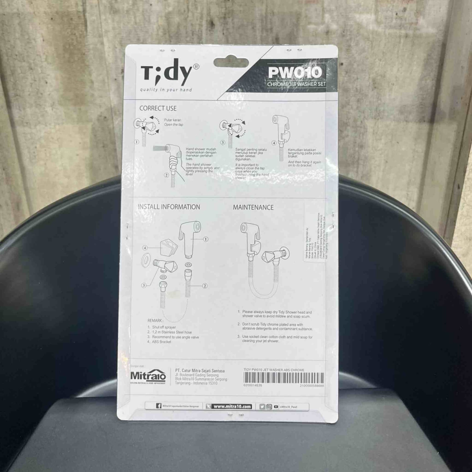 Tidy Jet Shower PW010 ABS Chrome 1.2 m visual 2