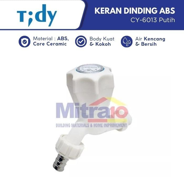 Tidy Kran Dinding Abs CY-6013 Putih visual 2
