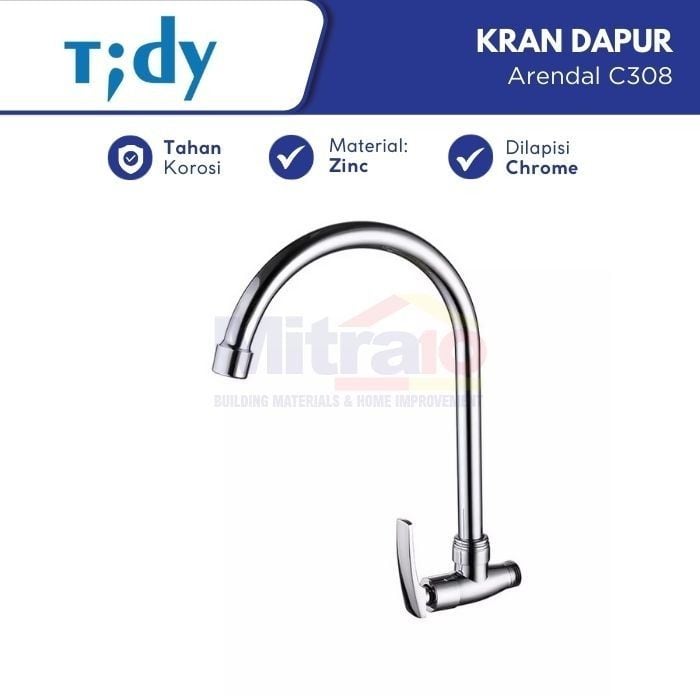 Tidy Kran Dinding Wastafel Cuci Piring Dapur Arendal C308 visual 2