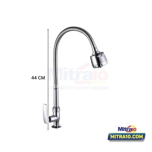 Tidy Kran Wastafel Cuci Piring Dapur Fleksibel Arendal C311 Chrome visual 2