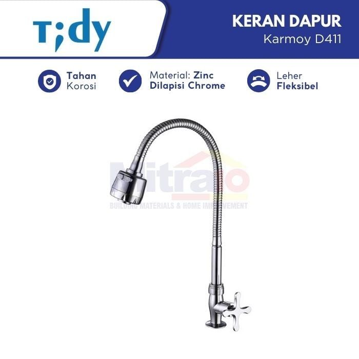 Tidy Kran Wastafel Cuci Piring Dapur Fleksibel Karmoy D411 visual 2