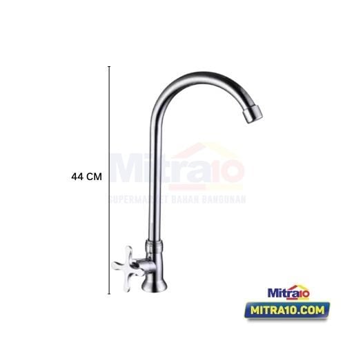 Tidy Kran Wastafel Cuci Piring Dapur Karmoy D409 Chrome visual 2