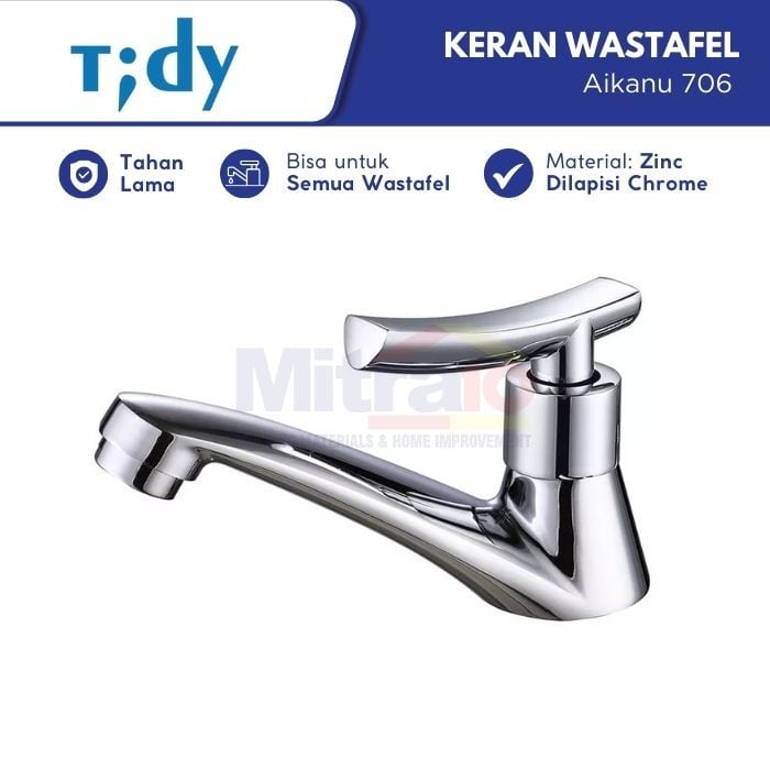 Tidy Kran Wastafel Stainless Aikanu 706 Chrome visual 2