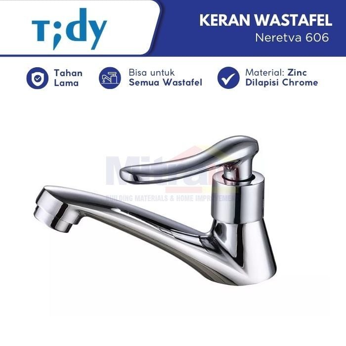 Tidy Kran Wastafel Stainless Neretva 606 Chrome visual 2