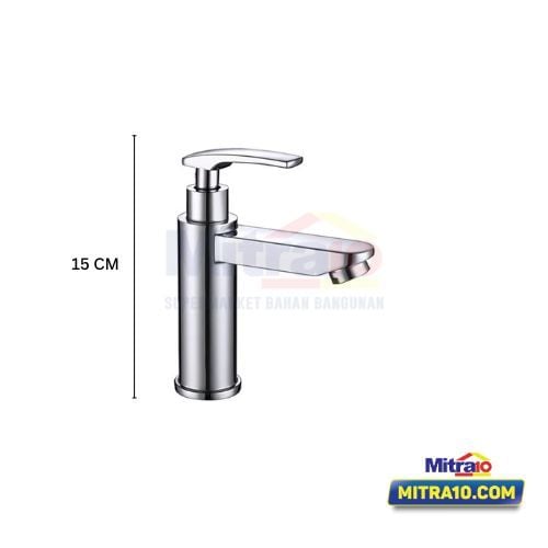 Tidy Kran Wastafel Stainless Sedang Arendal C312 Chrome visual 2
