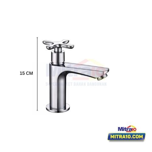 Tidy Kran Wastafel Stainless Sedang Karmoy D412 Chrome visual 2