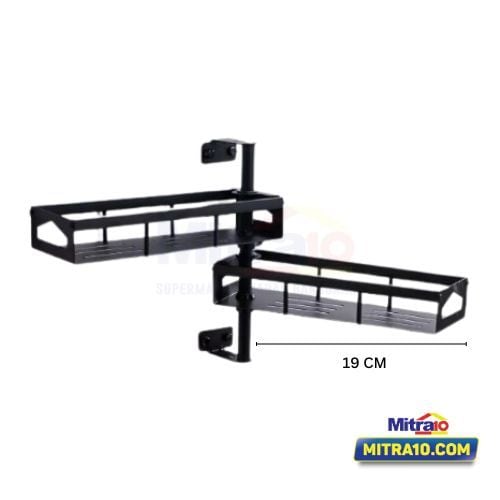 Tidy Rak Serbaguna 2 Susun XBT-0688b-2 14x22 x 19 cm Hitam visual 2