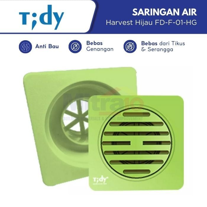 Tidy Saringan Air Kamar Mandi FD-F-01-HG 11 × 11 cm Hijau visual 2